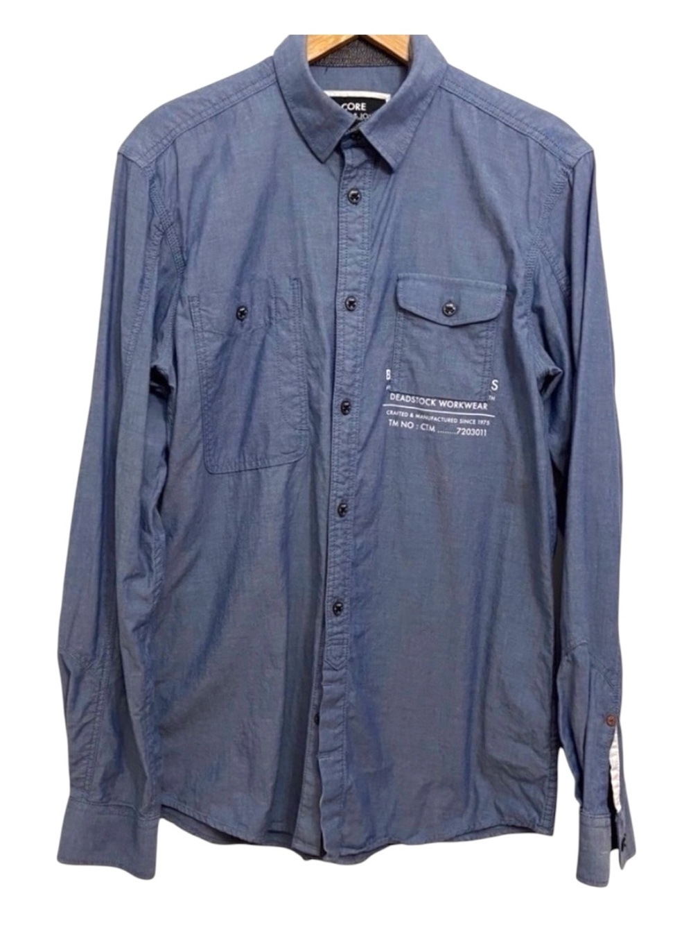 Jack & Jones CORE button down shirt medium reinforced for durability & strength